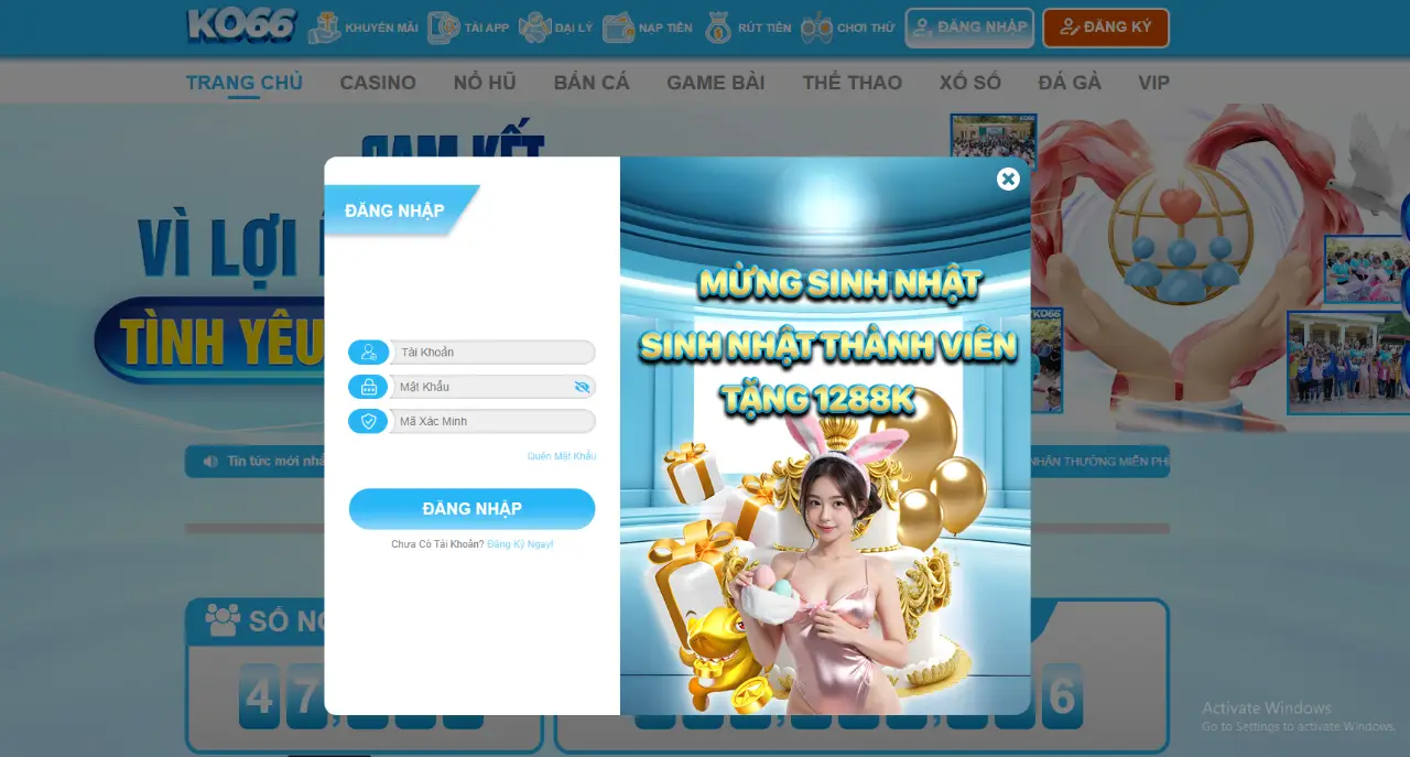 Hướng dẫn đăng nhập KO66 chi tiết